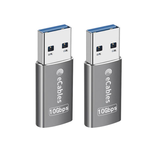 USB-C Female to USB-A Male 3.1 Adapter Gray